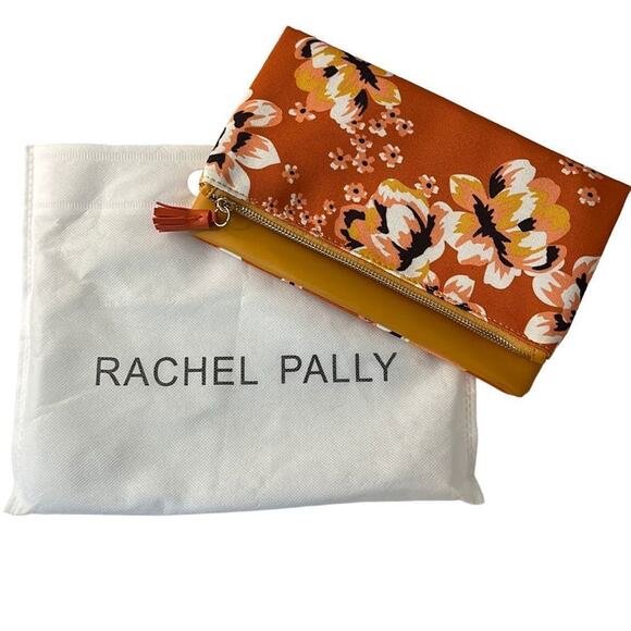 RACHEL PALLY orange‎ floral folded zip clutch bag - Picture 1 of 5